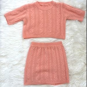 Cute Sweater Skirt Set